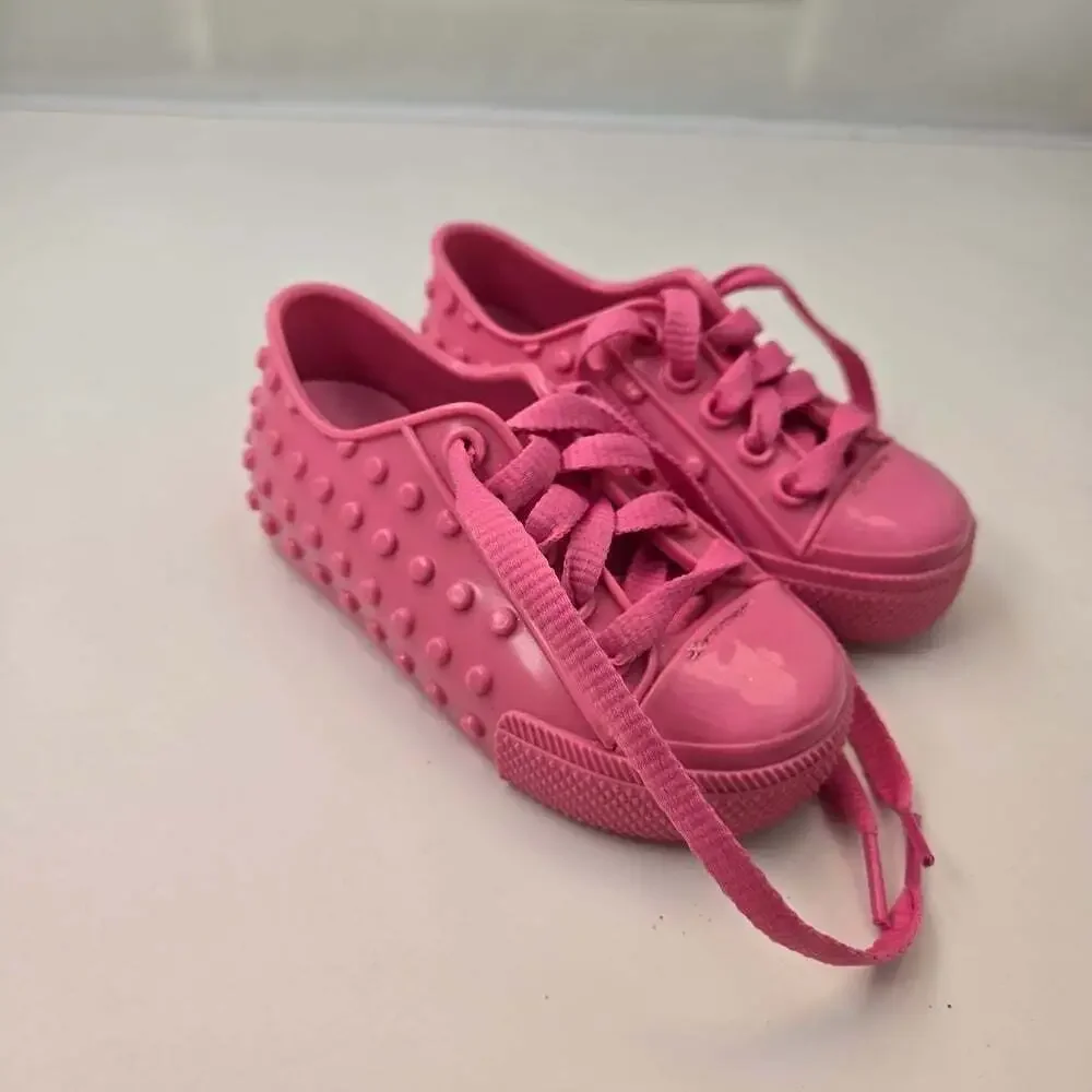 Mini Melissa Pink Poliboha Kids Jelly Sneakers Baby Size 7